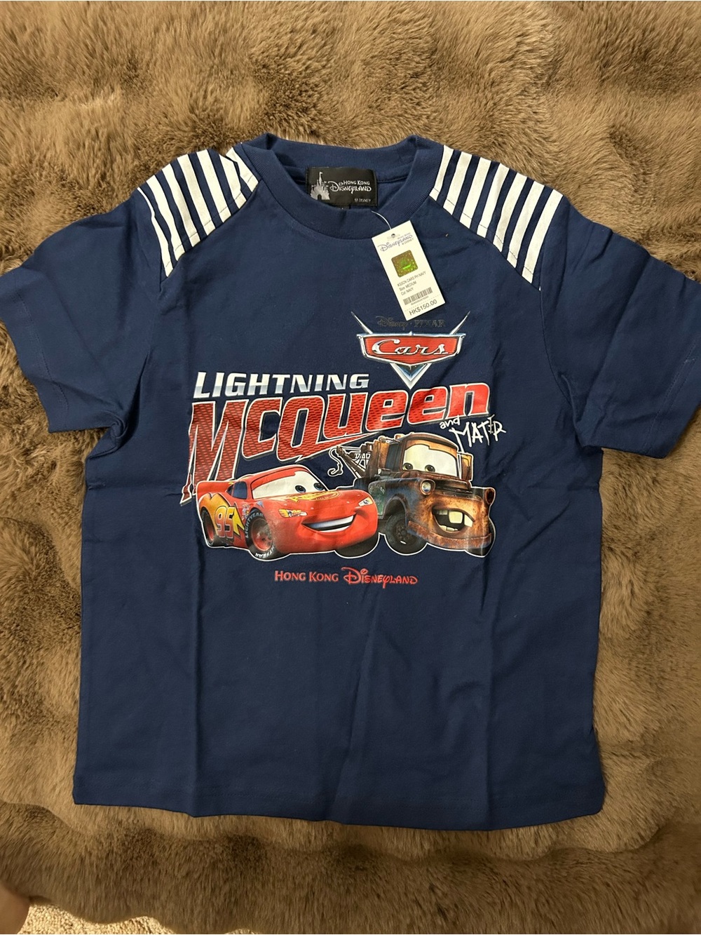 Disney Navy Blue Cars Logo Short Sleeve Tee